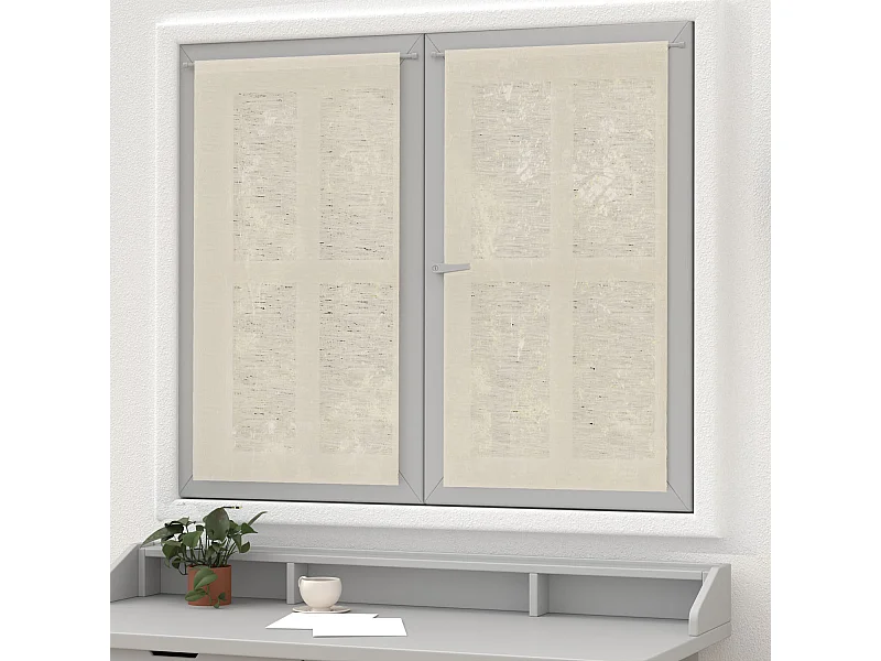 Paire de brise bise lin 60x160 cm LINEN naturel, par Soleil d'Ocre