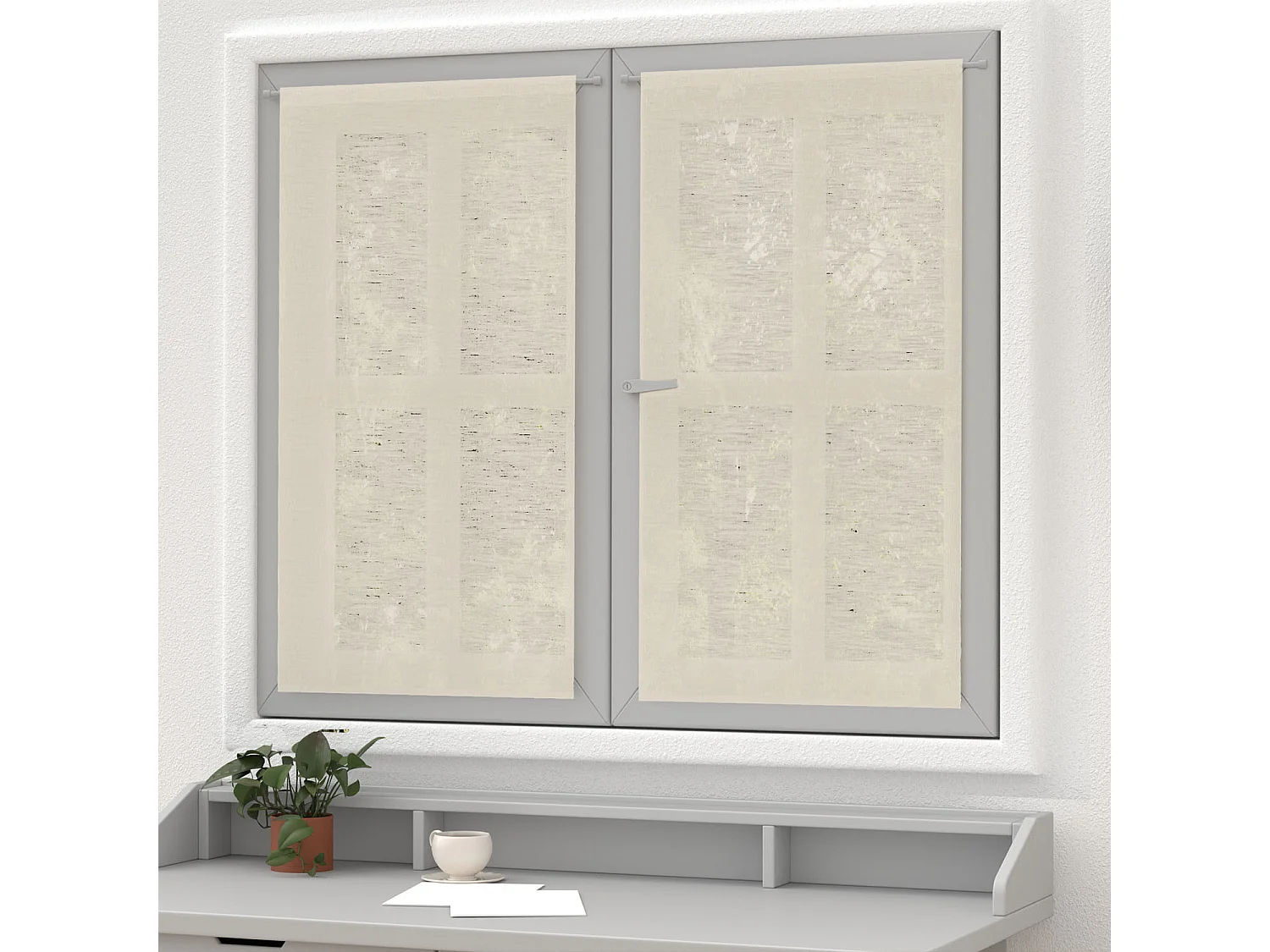 Paire de brise bise lin 60x160 cm LINEN naturel, par Soleil d'Ocre