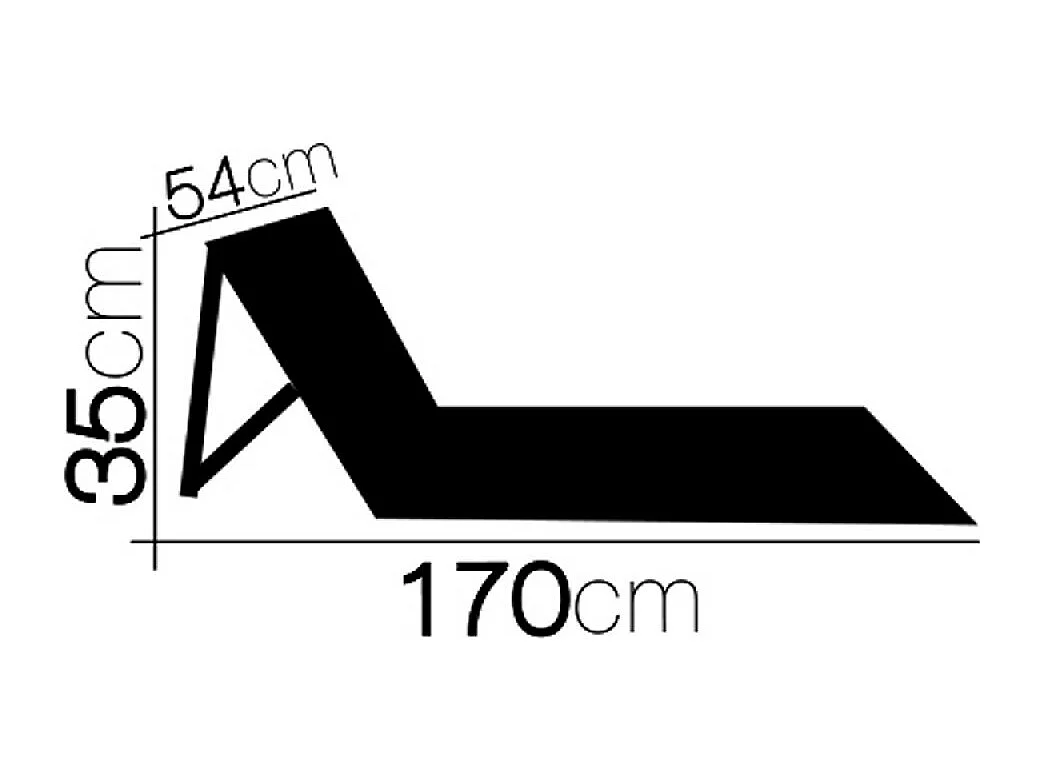 Lot de 2 matelas de plage pliant, cale dos d'extérieur , tapis de plage coloris taupe - Longueur 170 x Profondeur 54 x Hauteur 35 cm