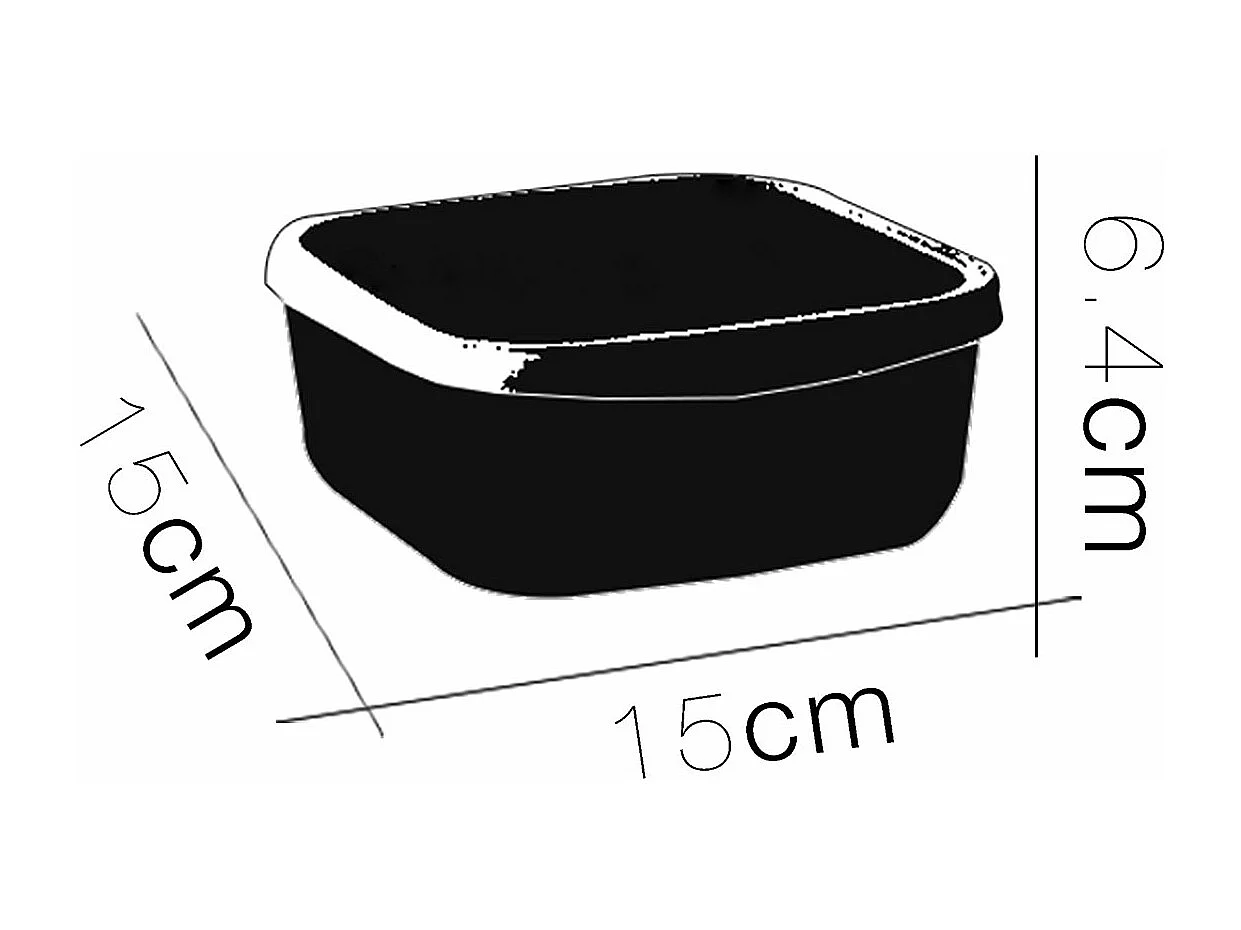 Lot de 12 boîte de conservation carré avec couvercle hermétique, frigoverre en verre - Longueur 15 x Profondeur 15 x Hauteur 6.4 cm