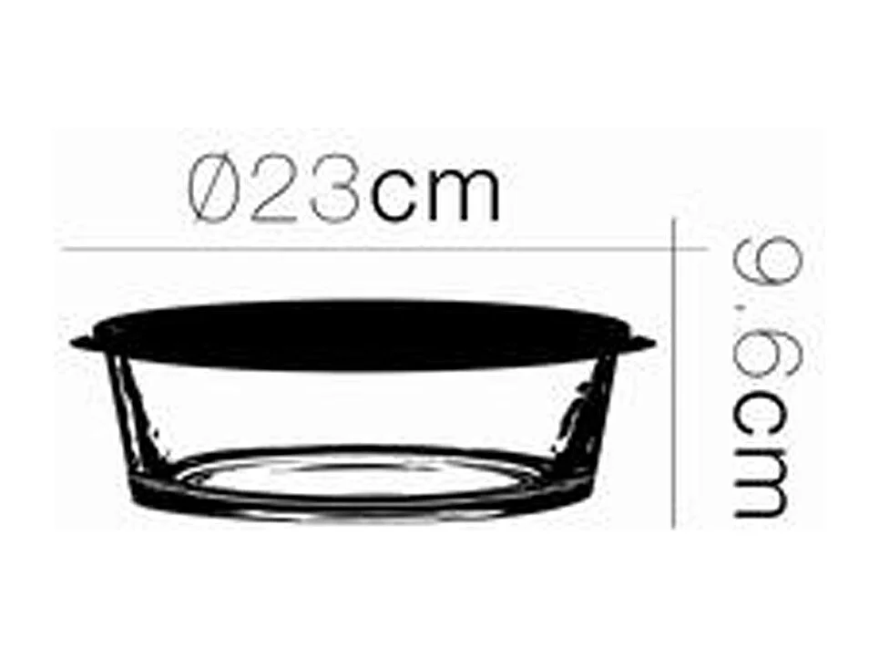 Lot de 4 boîtes de conservation avec couvercle hermétique frigoverre - Diamètre 23 x Hauteur 9.6 cm