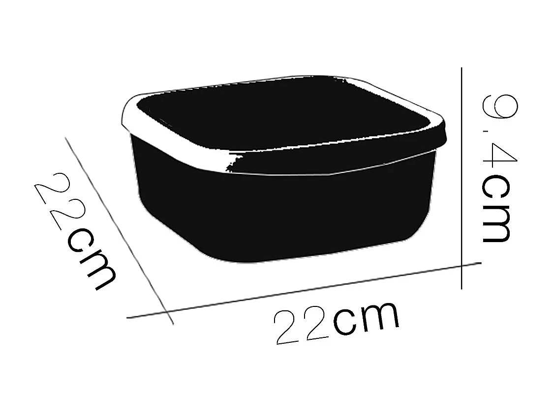 Boîte de conservation avec couvercle hermétique frigoverre - Longueur 22 x Profondeur 22 x Hauteur 9.4 cm
