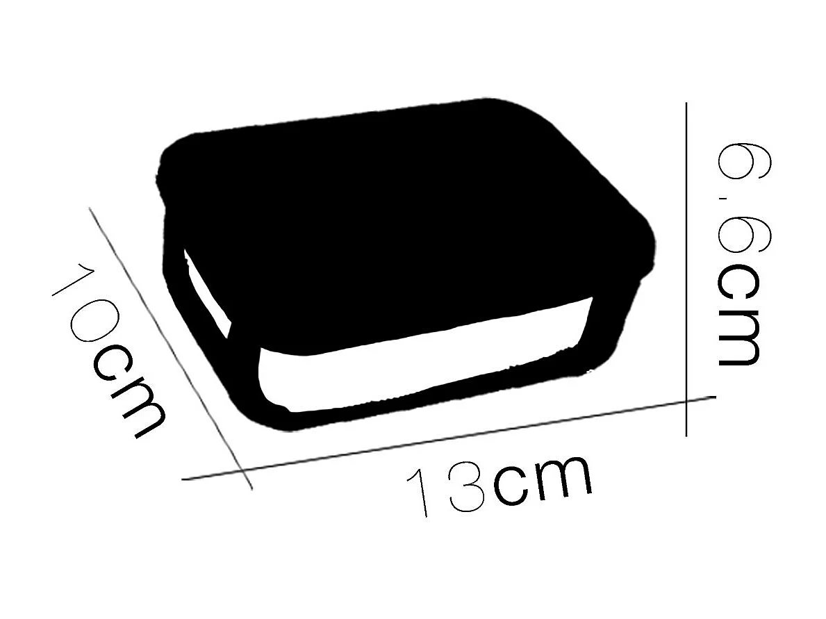 Lot de 6 boîte de conservation rectangulaire avec couvercle hermétique, frigoverre en verre - Longueur 13 x Profondeur 10 x Hauteur 6.6 cm
