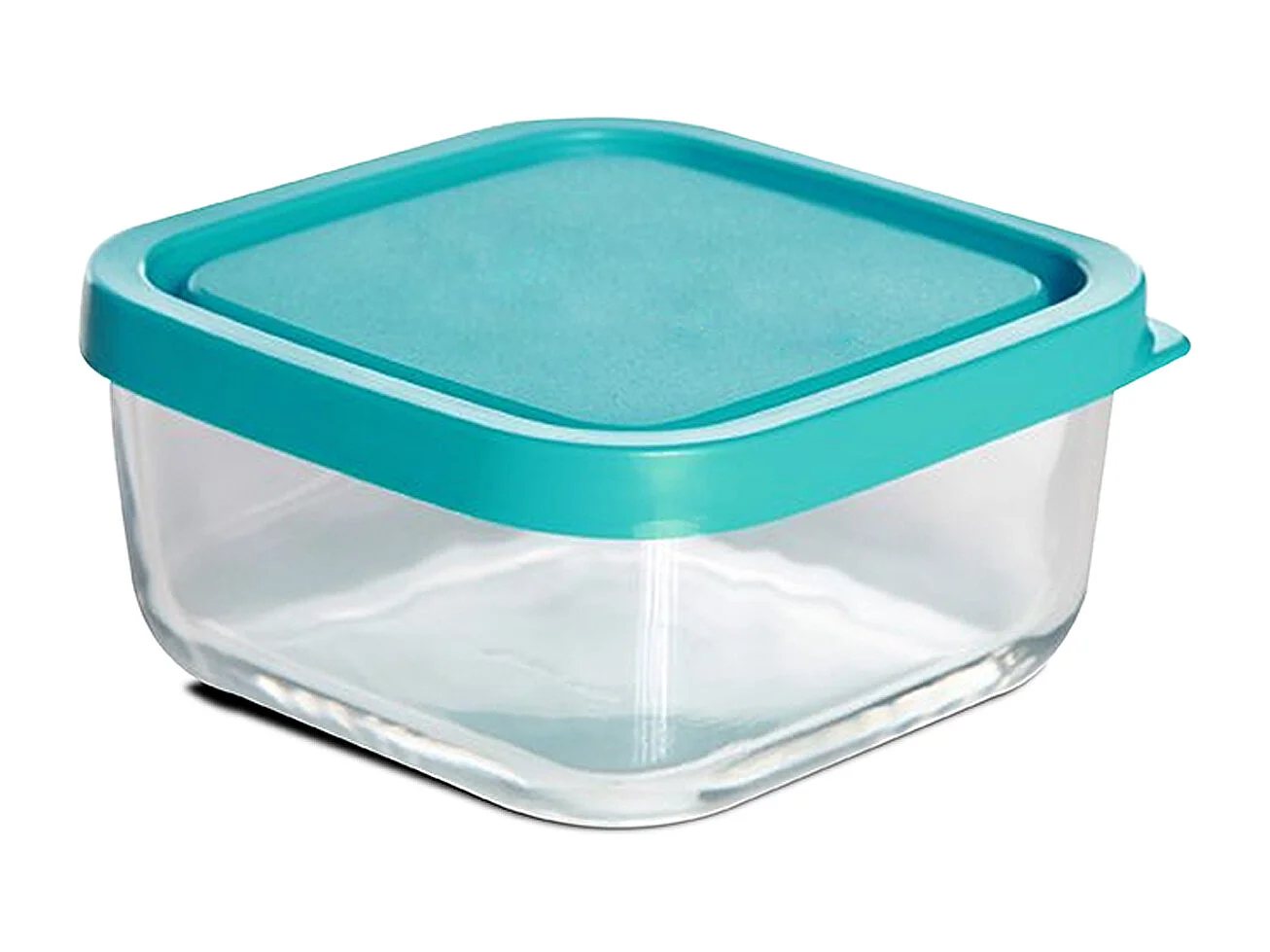 Lot de 6 boîte de conservation carré avec couvercle hermétique, frigoverre en verre - Longueur 15 x Profondeur 15 x Hauteur 6.4 cm