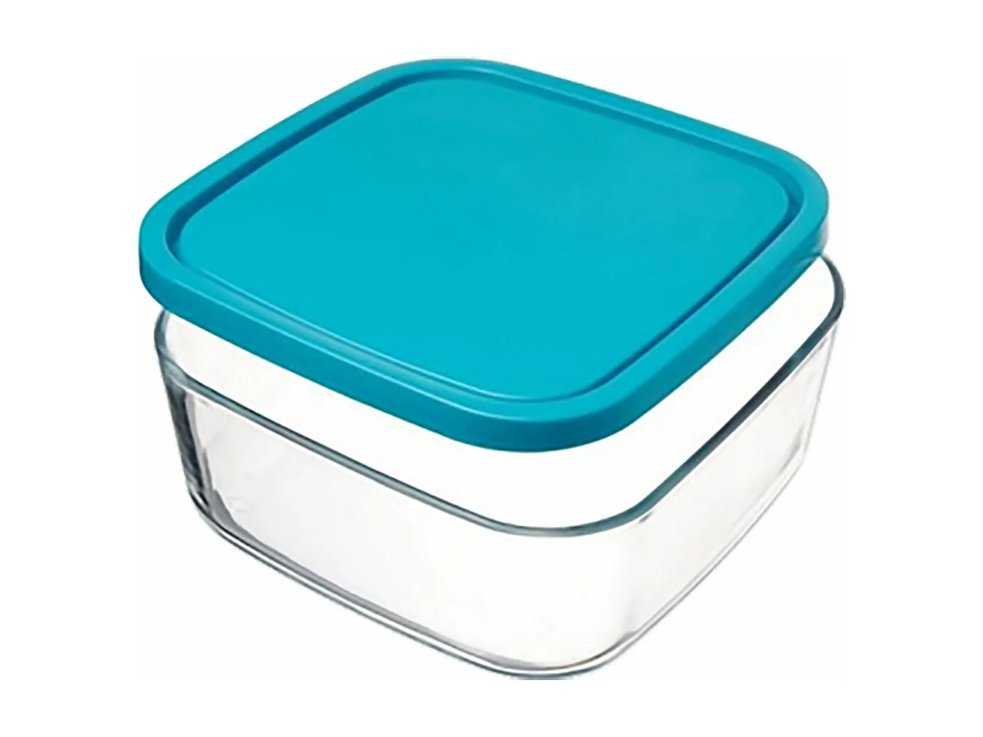 Lot de 6 boîte de conservation carré avec couvercle hermétique, frigoverre en verre - Longueur 15 x Profondeur 15 x Hauteur 6.4 cm