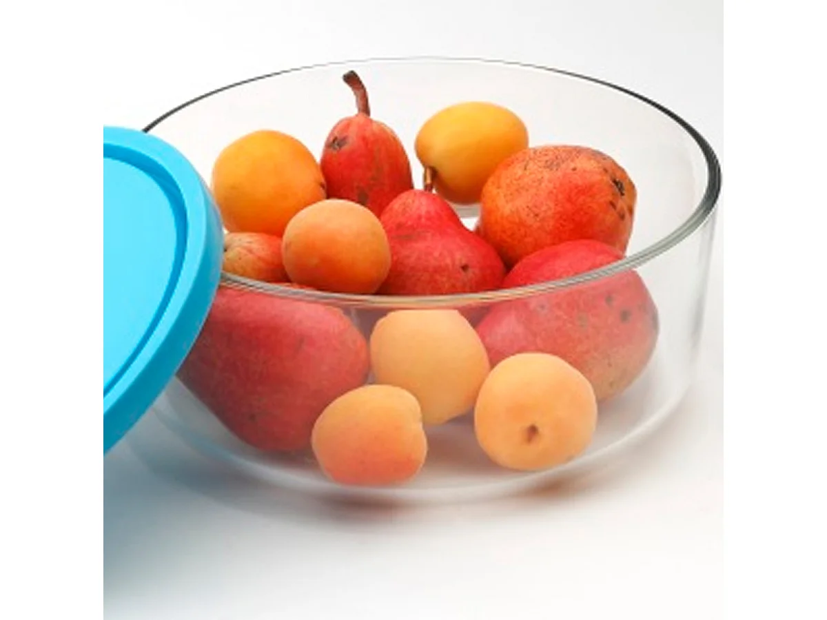 Lot de 2 boîtes de conservation avec couvercle hermétique frigoverre - Diamètre 23 x Hauteur 9.6 cm