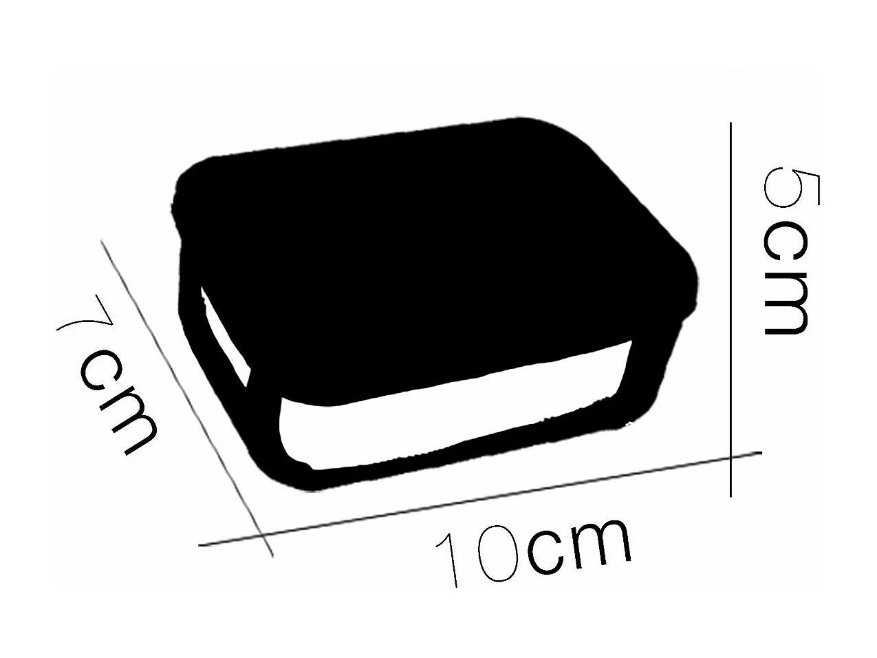 Lot de 12 boîte de conservation rectangulaire avec couvercle hermétique, frigoverre en verre - Longueur 10 x Profondeur 7 x Hauteur 5 cm