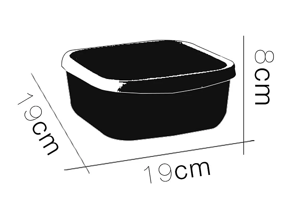 Lot de 12 boîte de conservation carrée avec couvercle hermétique, frigoverre en verre - Longueur 19 x Profondeur 19 x Hauteur 8 cm