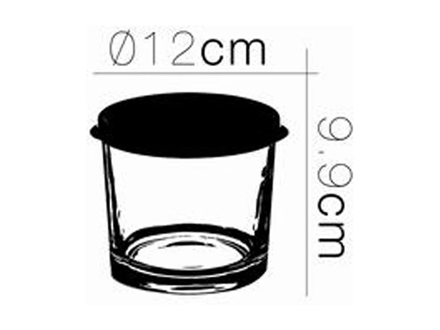 Lot de 12 boîte de conservation rond avec couvercle hermétique, frigoverre en verre - Diamètre 12 x Hauteur 9.9 cm