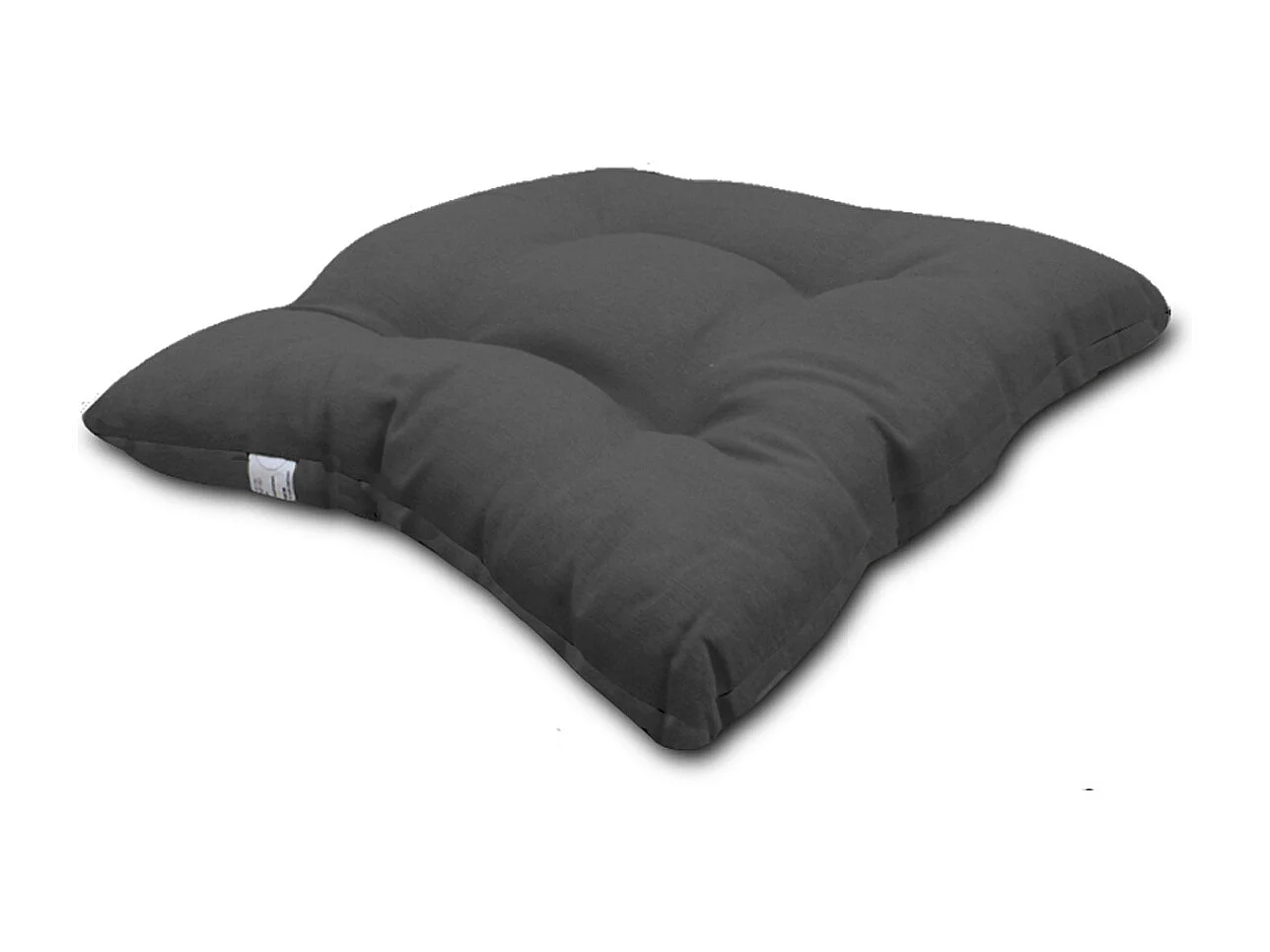 Lot de 6 coussin de chaise, galette de siège, coussin d'assise intérieur/extérieur coloris gris foncé - Longueur 40 x Profondeur 40 cm