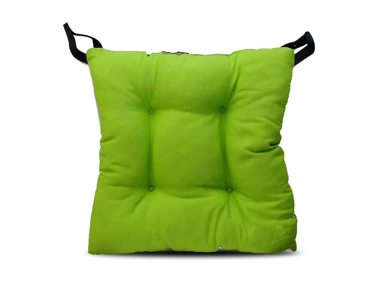 Lot de 6 coussin de chaise, galette de siège, coussin d'assise intérieur/extérieur coloris vert - Longueur 40 x Profondeur 40 cm