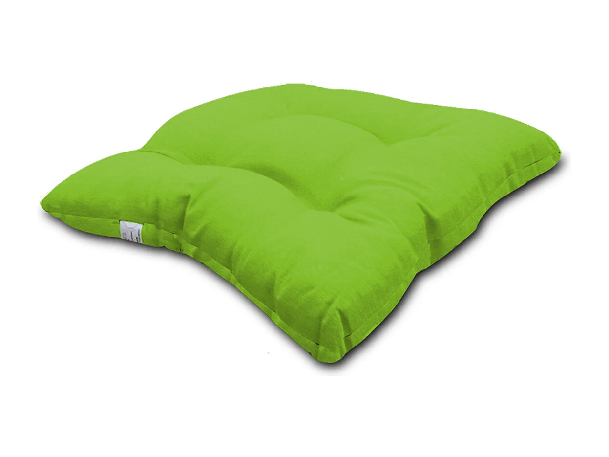 Lot de 6 coussin de chaise, galette de siège, coussin d'assise intérieur/extérieur coloris vert - Longueur 40 x Profondeur 40 cm