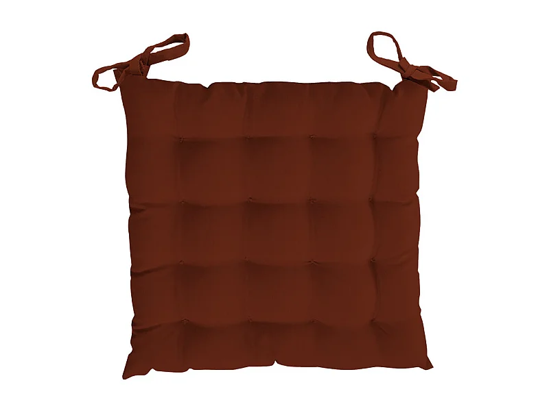 Silla acolchada de algodón 40x40x5 cm PANAMA ladrillo, de Soleil d'Ocre