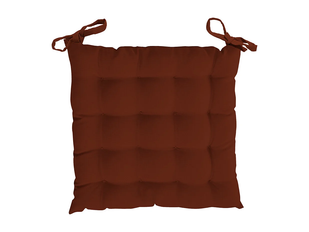 Silla acolchada de algodón 40x40x5 cm PANAMA ladrillo, de Soleil d'Ocre
