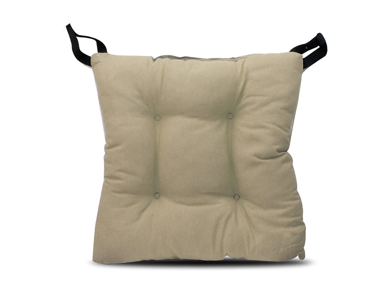 Lot de 6 coussin de chaise, galette de siège, coussin d'assise intérieur/extérieur coloris sable - Longueur 40 x Profondeur 40 cm