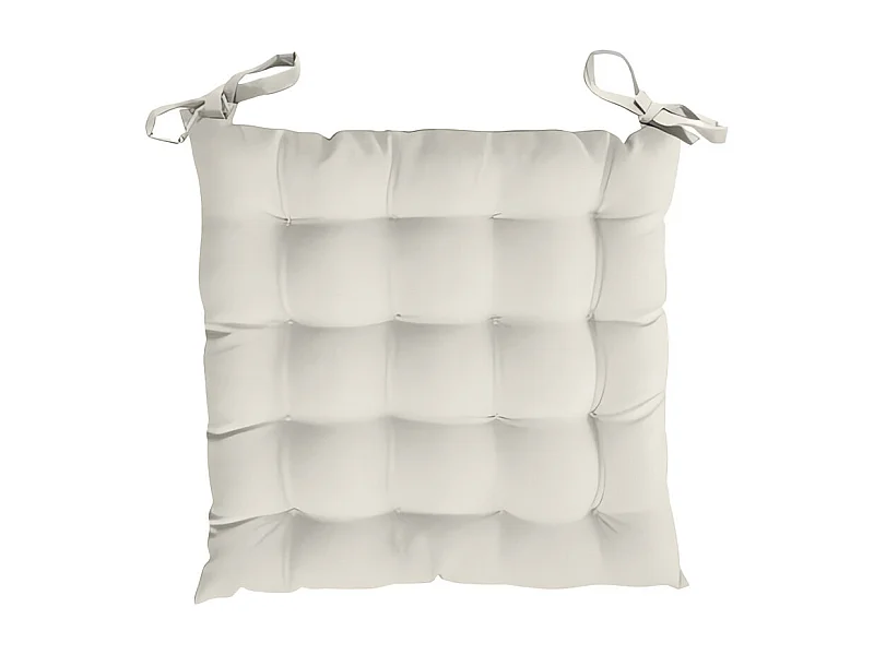 Cojin de silla acolchada de algodón 40x40x5 cm lino PANAMA, de Soleil d'Ocre