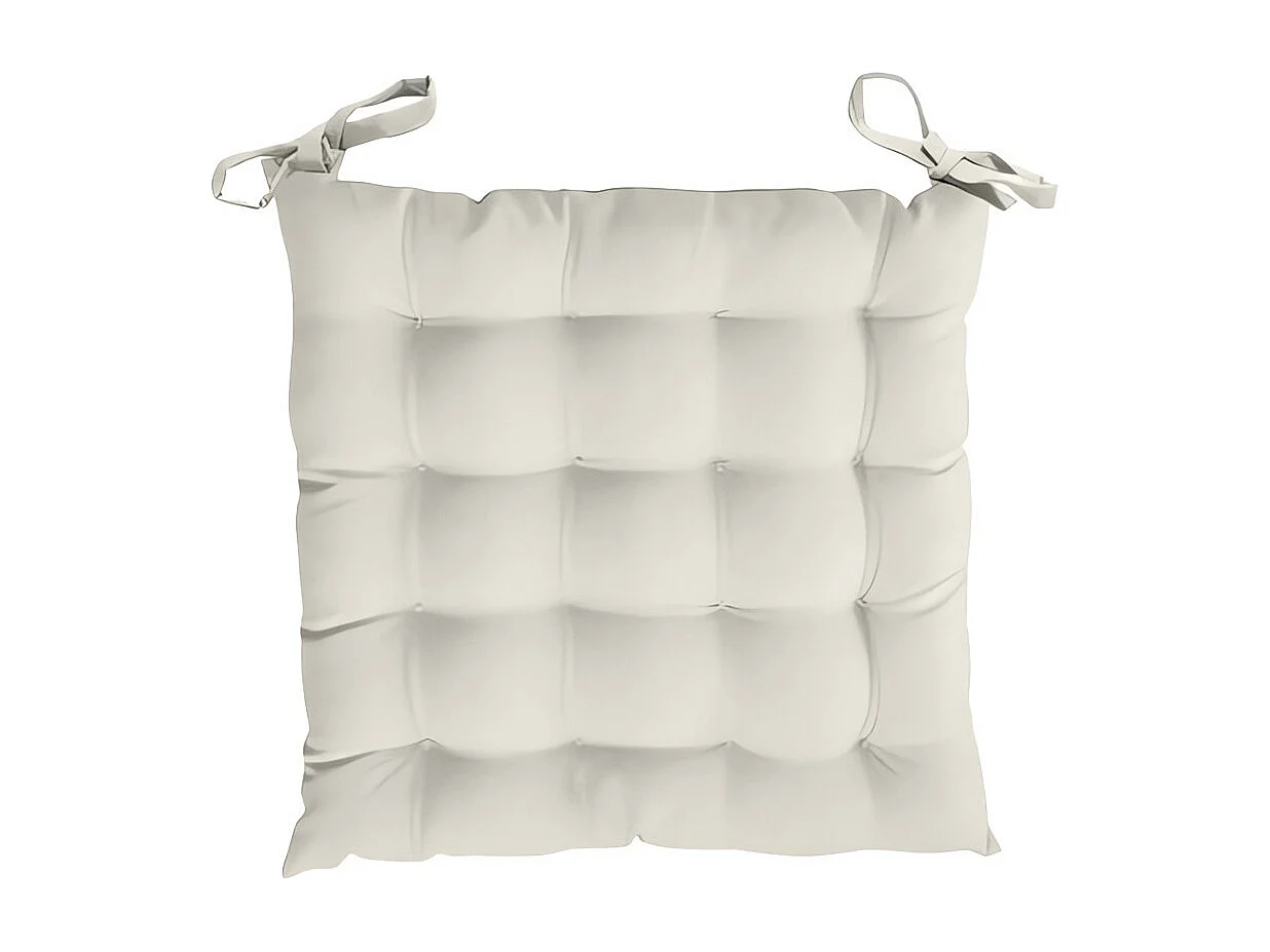 Dessus de chaise capitonné en coton 40x40x5 cm PANAMA lin, par Soleil d'Ocre