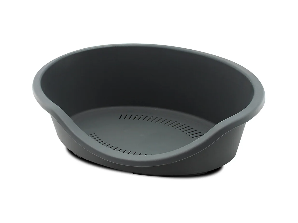Panier pour chien, lit pour chien intérieur/extérieur coloris gris - Longueur 95 x Profondeur 70 x Hauteur 29 cm