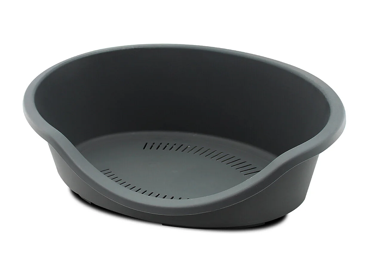 Panier pour chien, lit pour chien intérieur/extérieur coloris gris - Longueur 95 x Profondeur 70 x Hauteur 29 cm