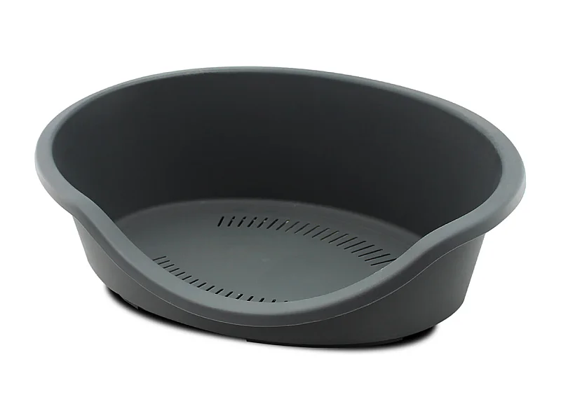 Panier pour chien, lit pour chien intérieur/extérieur coloris gris - Longueur 95 x Profondeur 70 x Hauteur 29 cm