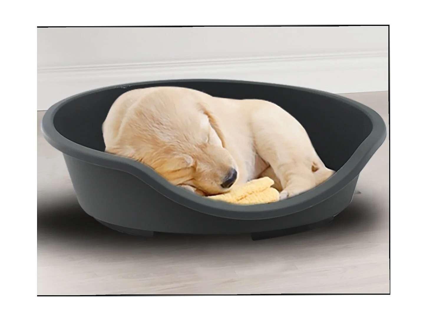 Panier pour chien, lit pour chien intérieur/extérieur coloris gris - Longueur 60 x Profondeur 40 x Hauteur 20 cm