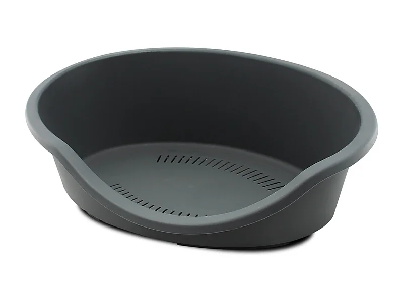 Panier pour chien, lit pour chien intérieur/extérieur coloris gris - Longueur 60 x Profondeur 40 x Hauteur 20 cm