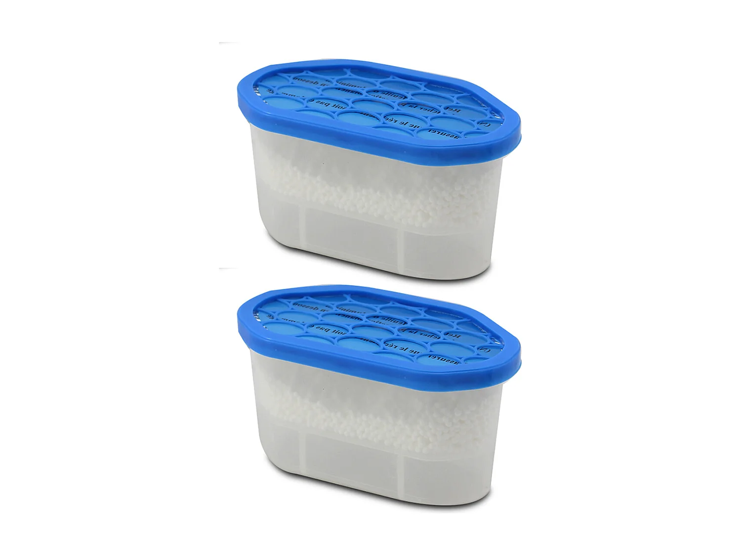 Lot de 2 déshumidificateur pour l'humidité, absorbeur d'humidité 180 gr, capacité 350 ml - Longueur 15 x Profondeur 8.5 x Hauteur 8.5 cm