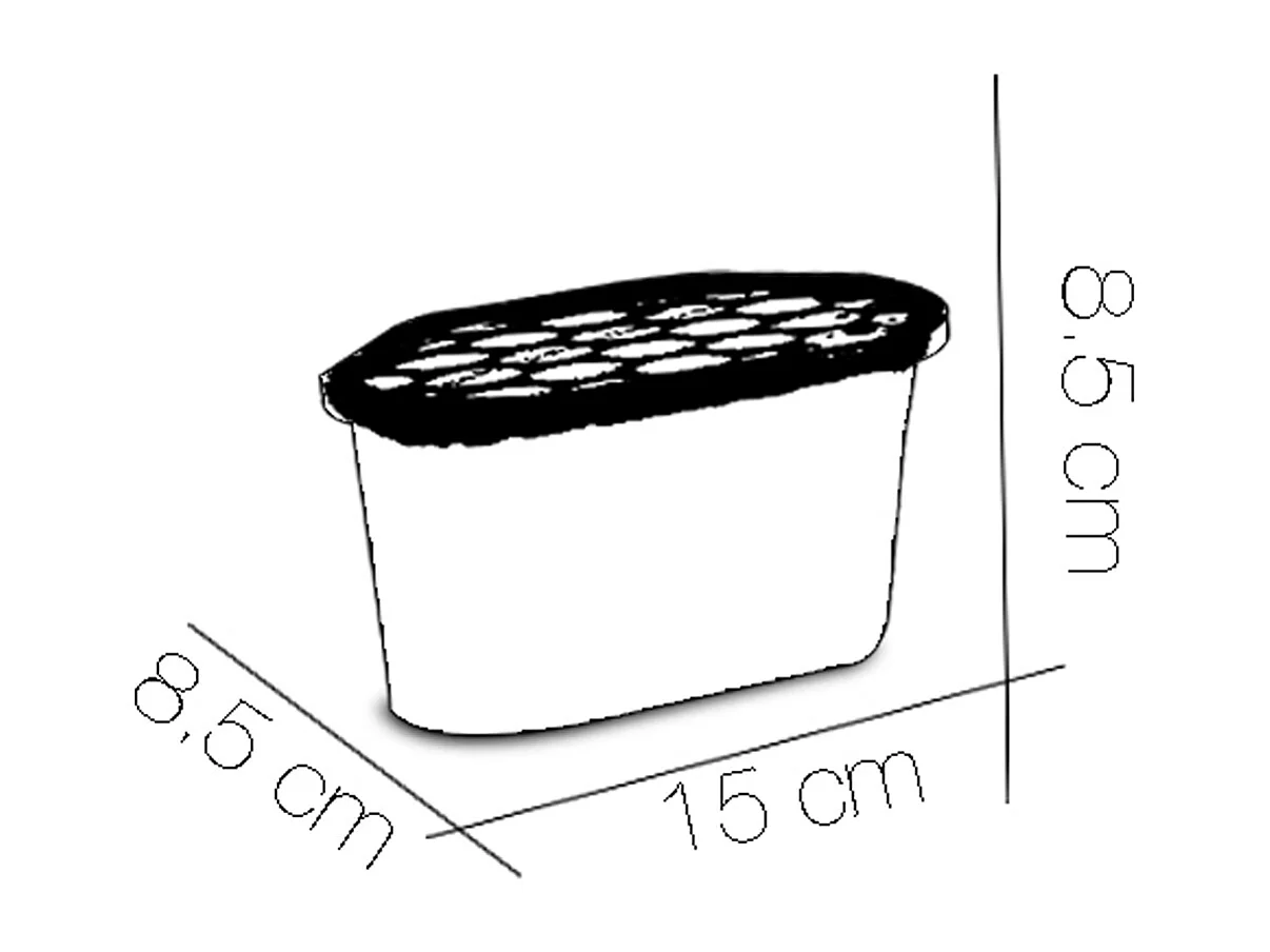 Lot de 2 déshumidificateur pour l'humidité, absorbeur d'humidité 180 gr, capacité 350 ml - Longueur 15 x Profondeur 8.5 x Hauteur 8.5 cm