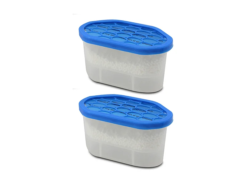 Lot de 2 déshumidificateur pour l'humidité, absorbeur d'humidité 180 gr, capacité 350 ml - Longueur 15 x Profondeur 8.5 x Hauteur 8.5 cm