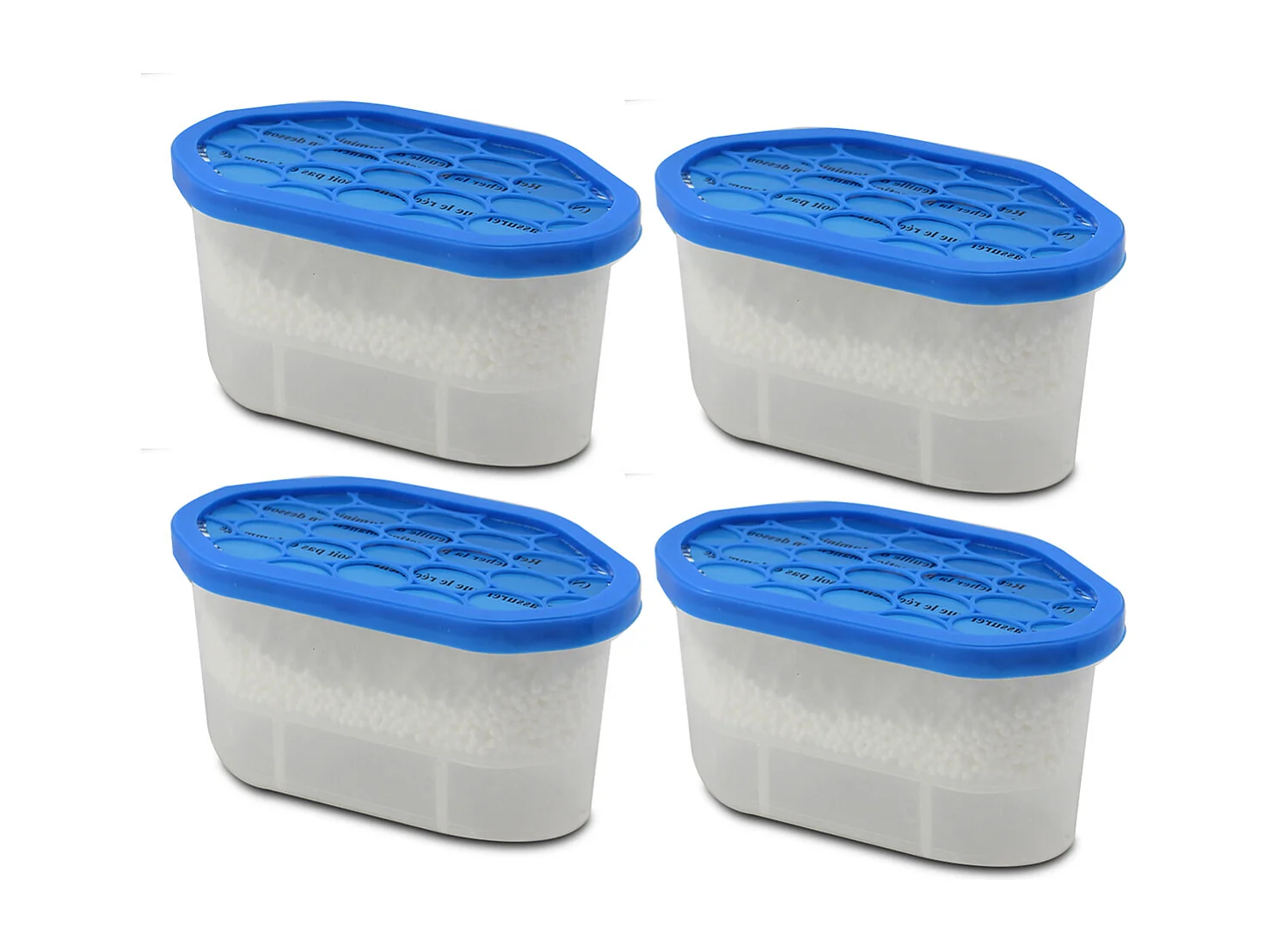 Lot de 4 déshumidificateur pour l'humidité, absorbeur d'humidité 180 gr, capacité 350 ml - Longueur 15 x Profondeur 8.5 x Hauteur 8.5 cm