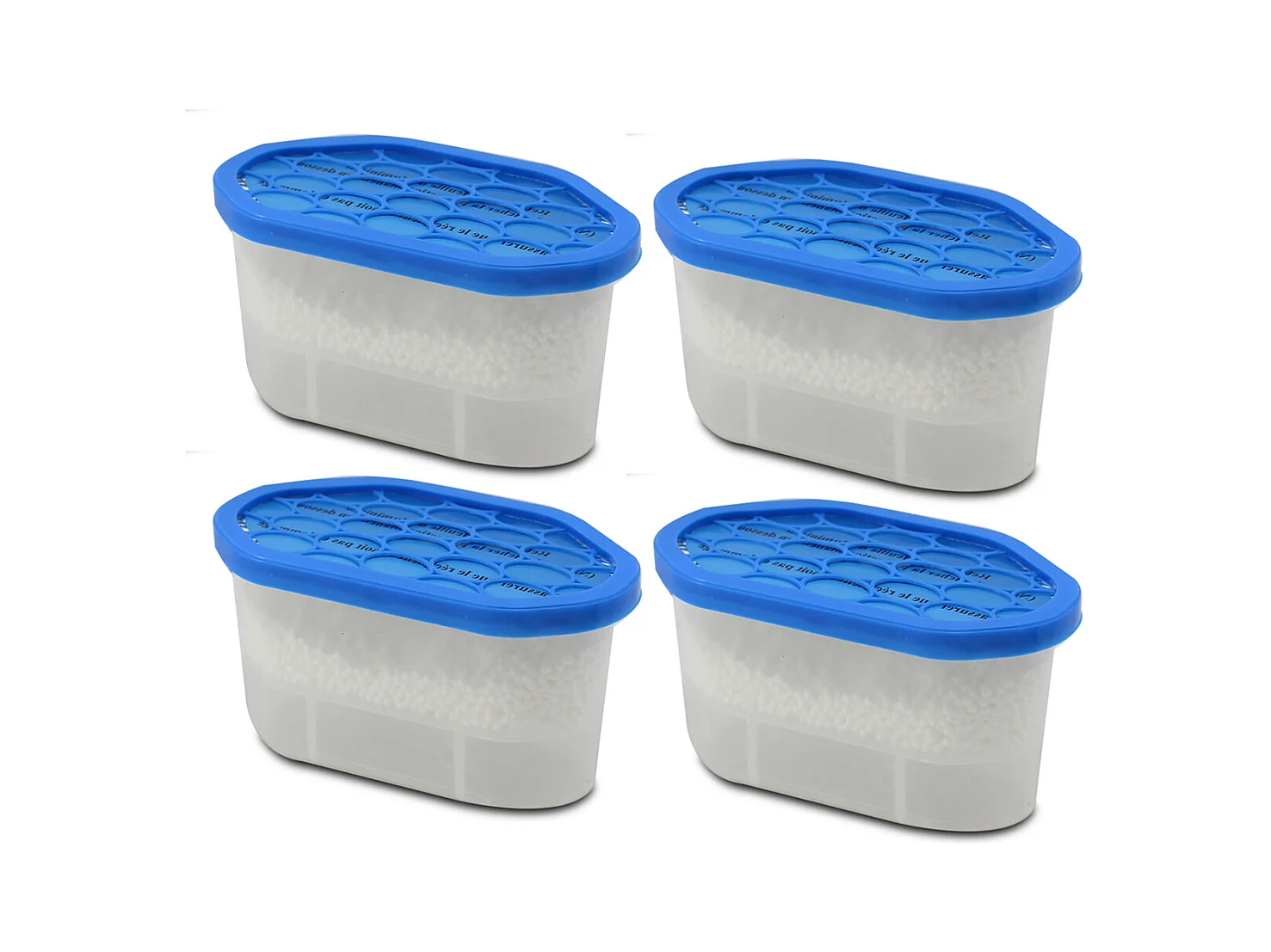 Lot de 4 déshumidificateur pour l'humidité, absorbeur d'humidité 180 gr, capacité 350 ml - Longueur 15 x Profondeur 8.5 x Hauteur 8.5 cm