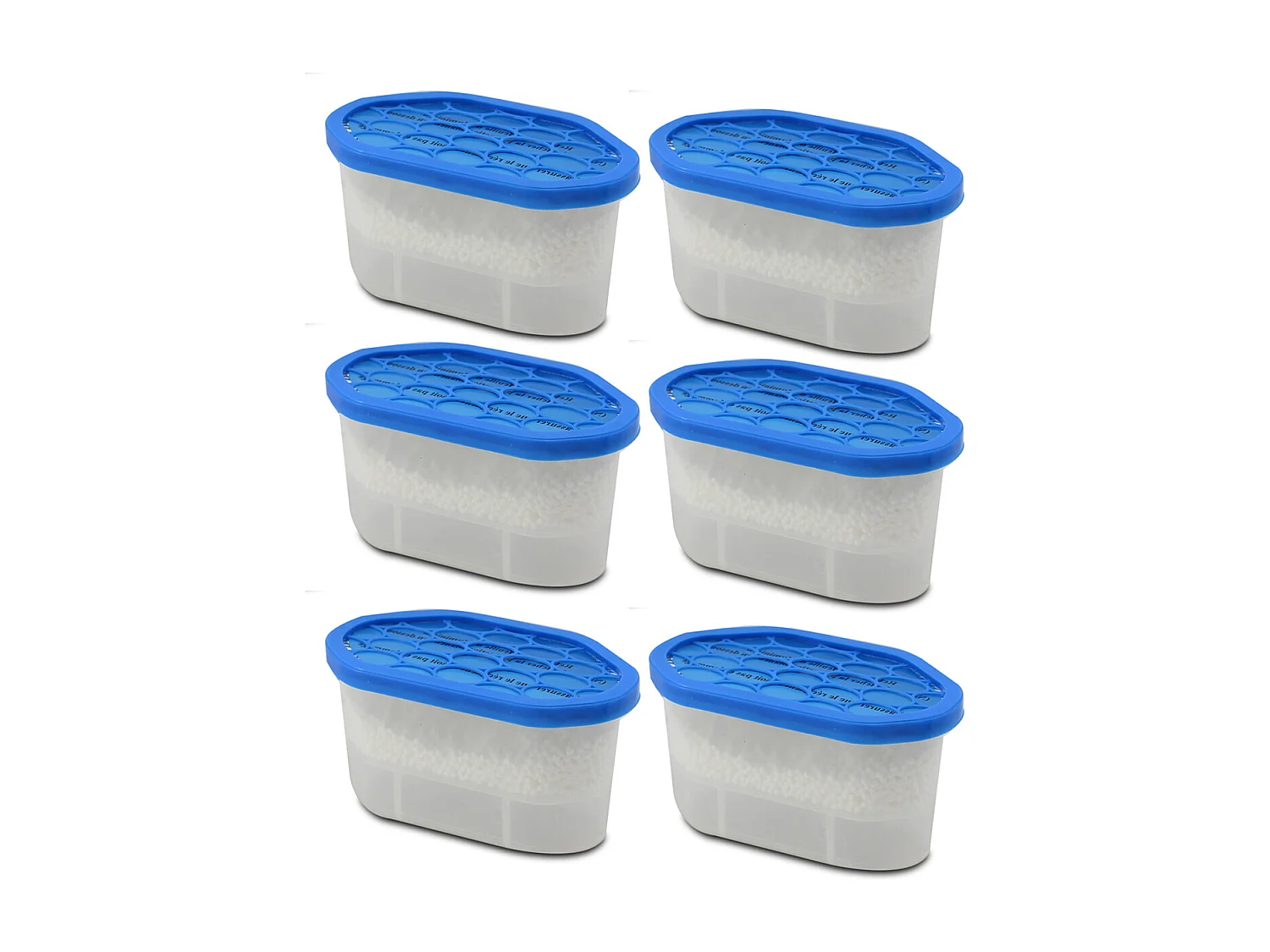 Lot de 6 déshumidificateur pour l'humidité, absorbeur d'humidité 180 gr, capacité 350 ml - Longueur 15 x Profondeur 8.5 x Hauteur 8.5 cm