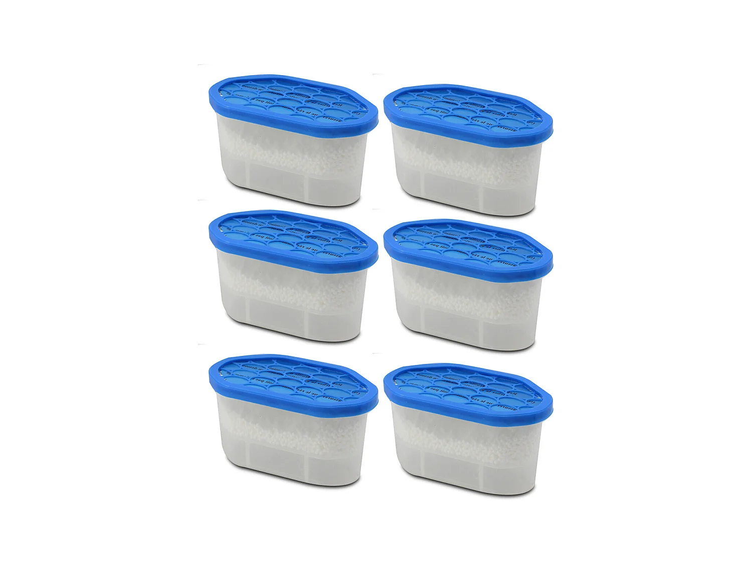 Lot de 6 déshumidificateur pour l'humidité, absorbeur d'humidité 180 gr, capacité 350 ml - Longueur 15 x Profondeur 8.5 x Hauteur 8.5 cm