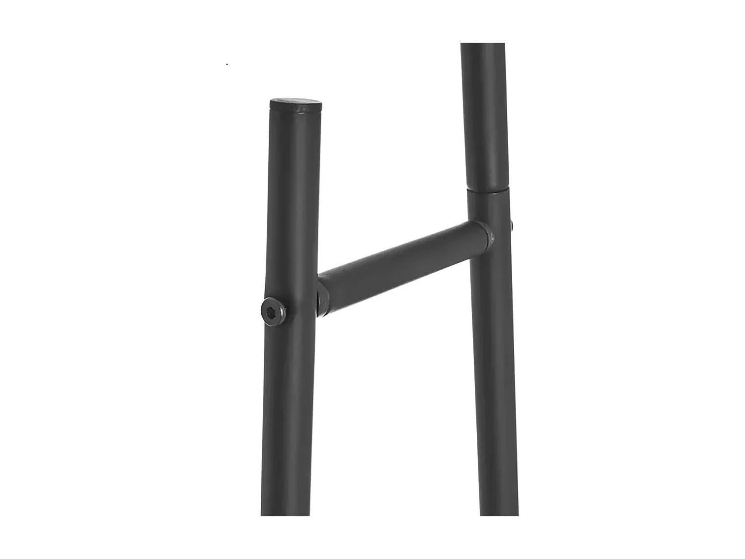 Porte-manteau, portant à vêtement avec 2 étagères coloris noir - Longueur 70,50 x Profondeur 30,50 x Hauteur 165 cm