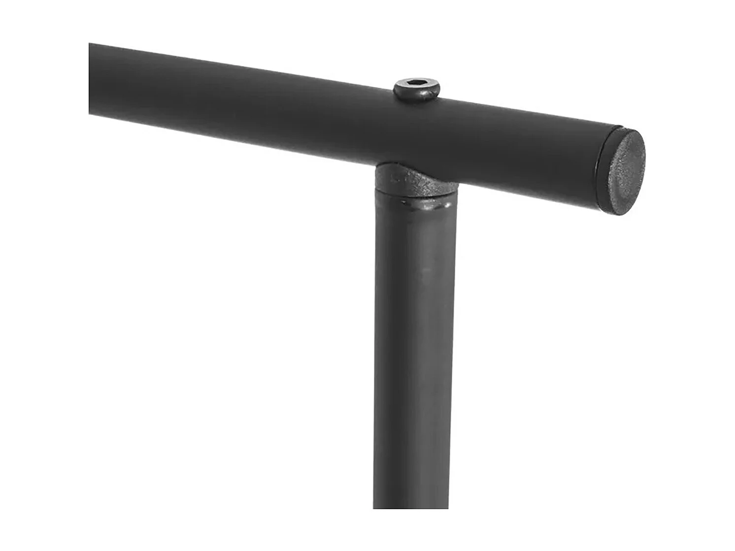 Porte-manteau, portant à vêtement avec 2 étagères coloris noir - Longueur 70,50 x Profondeur 30,50 x Hauteur 165 cm