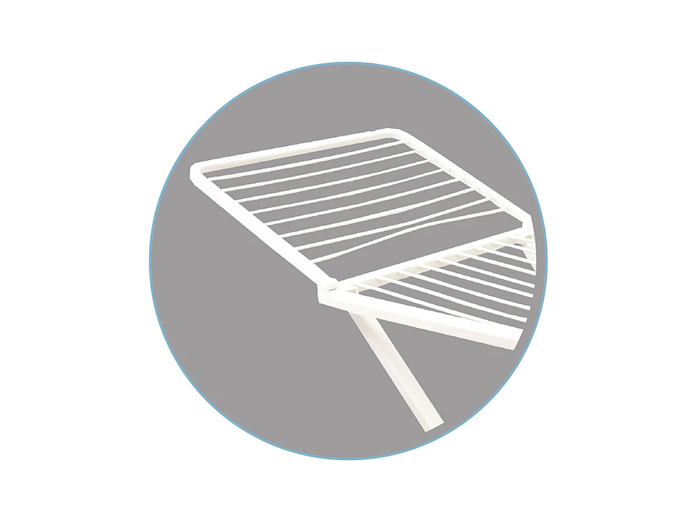 Séche-linge avec ailes, séchoir à linge en résine recyclée à 40 %, étendoir pliable 20 m d'étendage coloris blanc