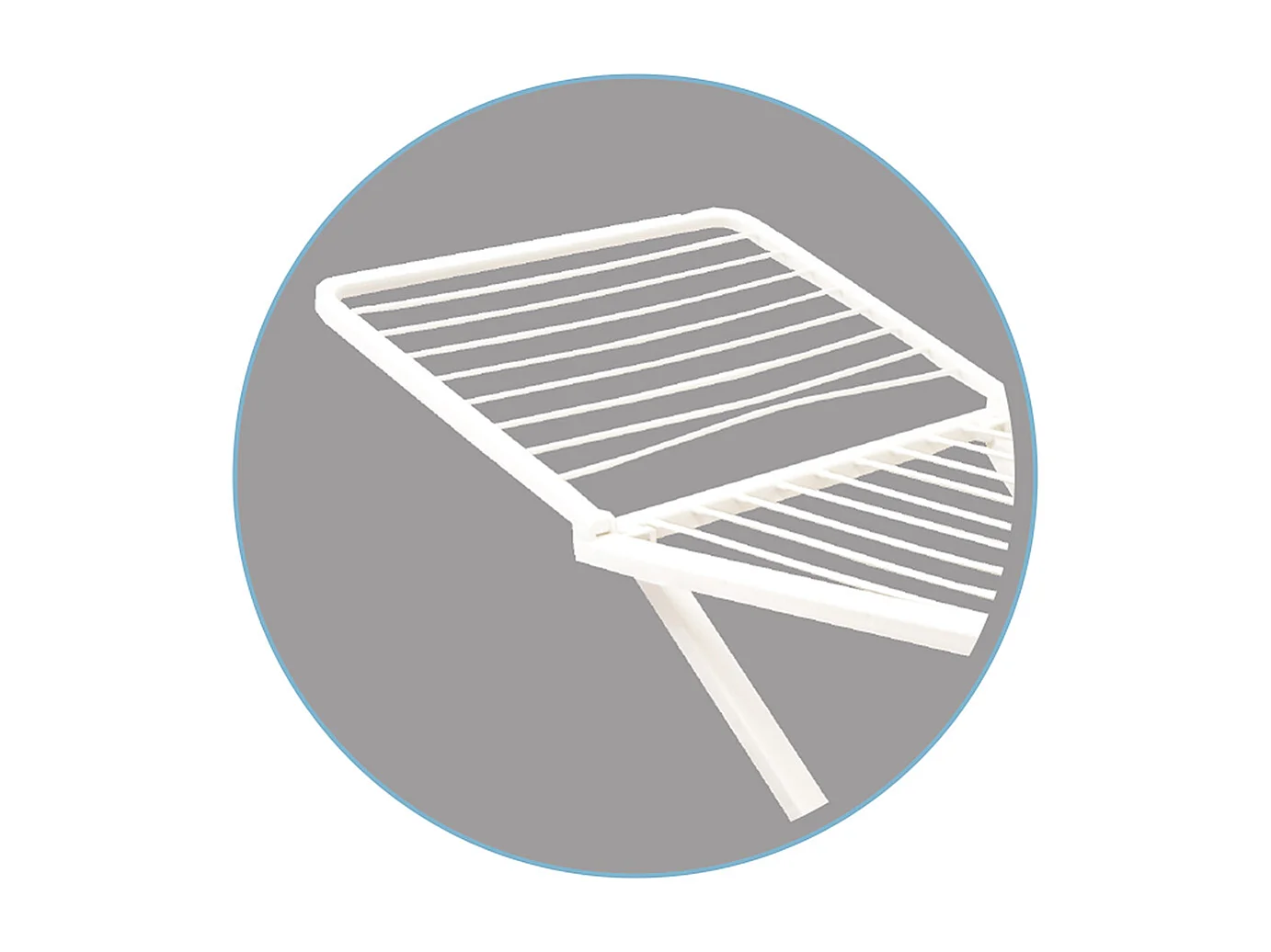 Séche-linge avec ailes, séchoir à linge en résine recyclée à 40 %, étendoir pliable 20 m d'étendage coloris blanc