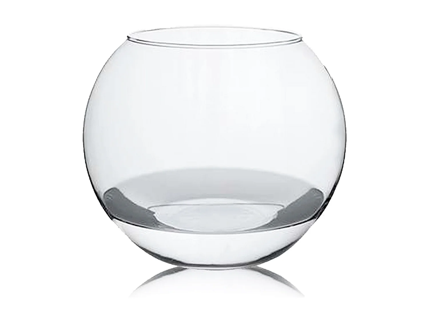 Aquarium boule vase en verre - Diamètre 23.9 x Hauteur 20 cm.