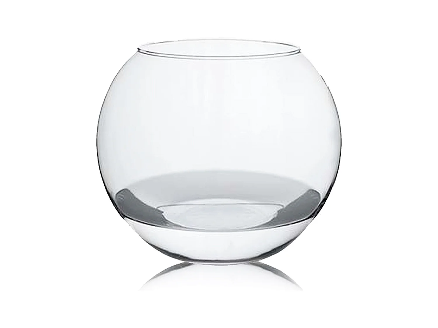 Lot de 2 aquariums boule vase en verre - Diamètre 23.9 x Hauteur 20 cm.