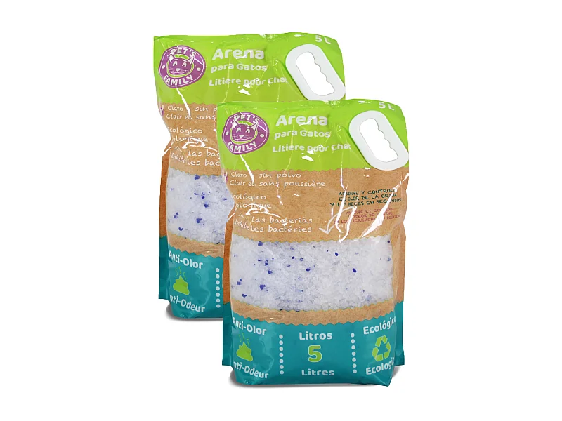 Lot de 2 litière écologique pour chat, litière pour chat anti-odeur - 5 L