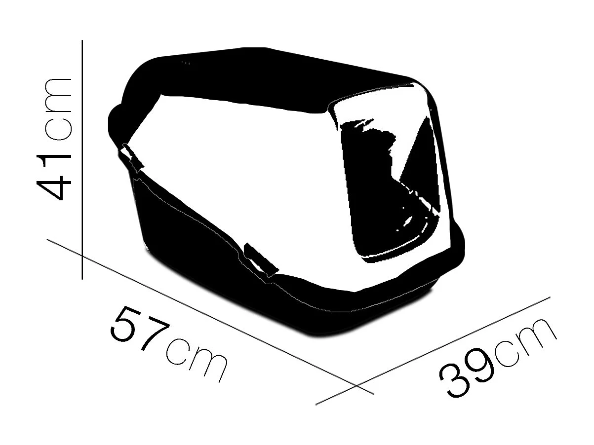 Maison de toilette pour chat, bac à litière avec couvercle coloris gris - Longueur 57 x Profondeur 39 x Hauteur 41 cm