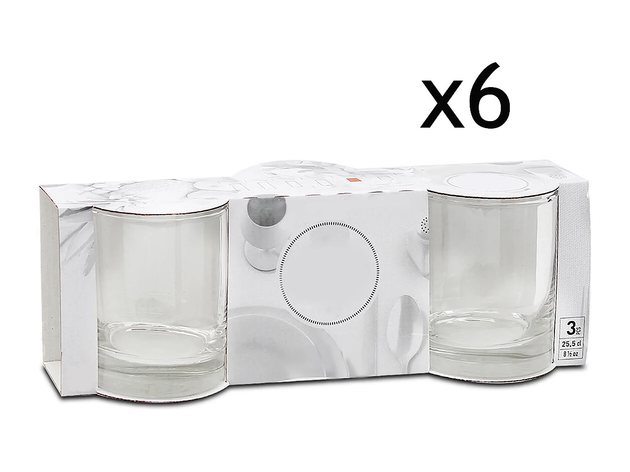 Lot de 18 verre à liqueur, verre dégustation, gobelets à eau en verre, capacité 25.5 cl