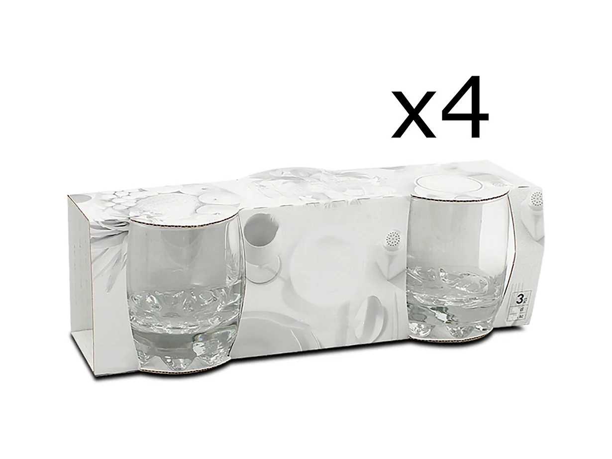 Lot de 12 verre à liqueur, verre à pied, verre dégustation, capacité 19.5 cl - Diamètre 7.5 cm