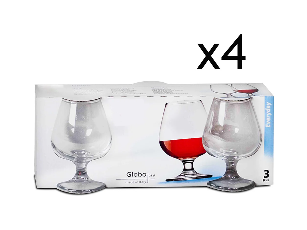Lot de 12 verre à liqueur, verre à pied, verre dégustation, capacité 25 cl