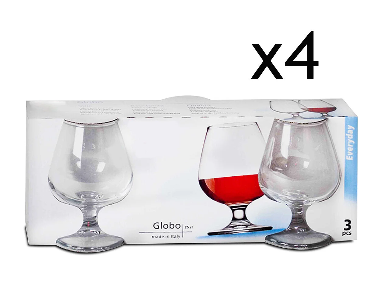Lot de 12 verre à liqueur, verre à pied, verre dégustation, capacité 25 cl