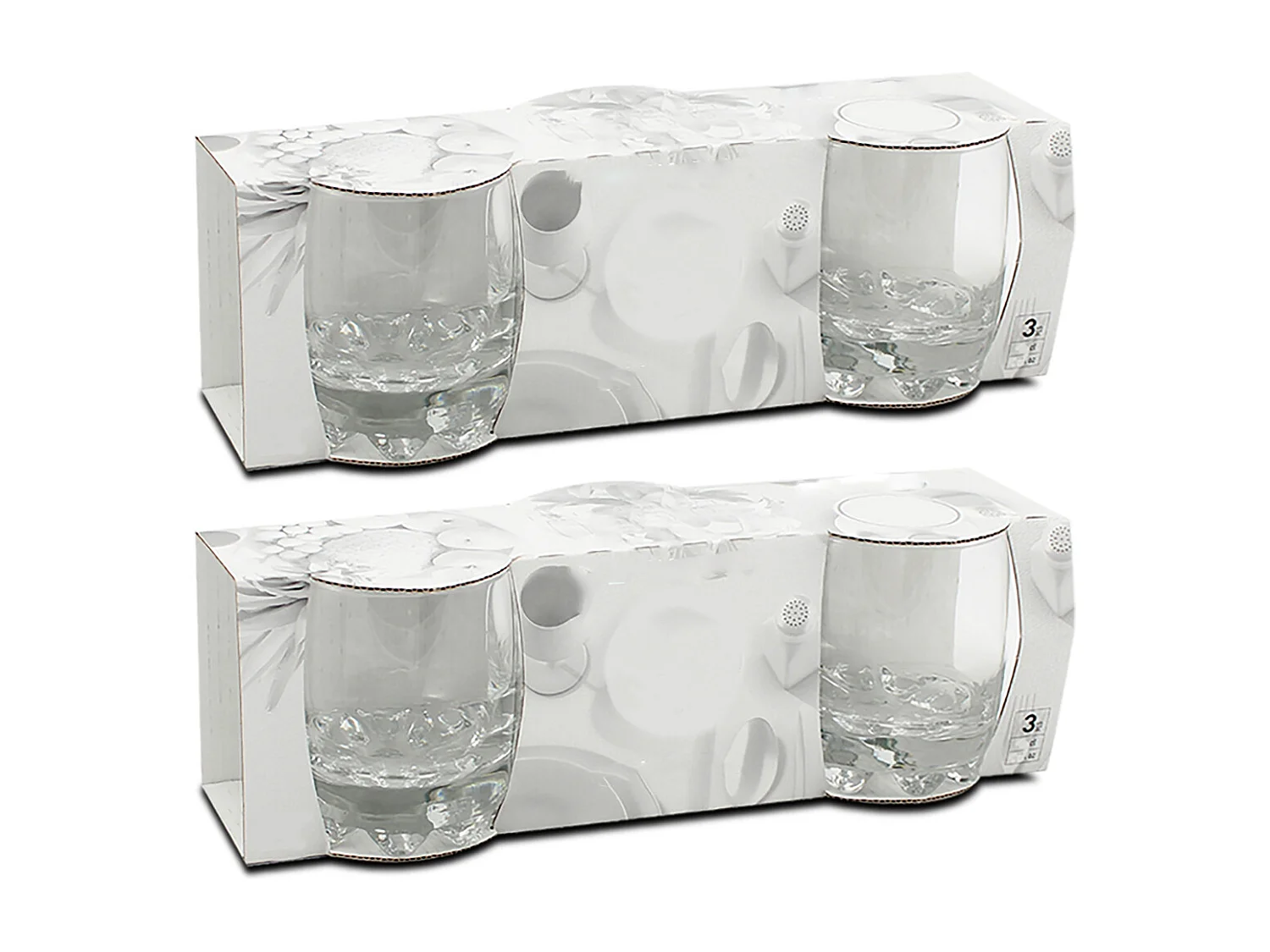 Lot de 6 verre à liqueur, verre à pied, verre dégustation, capacité 19.5 cl - Diamètre 7.5 cm