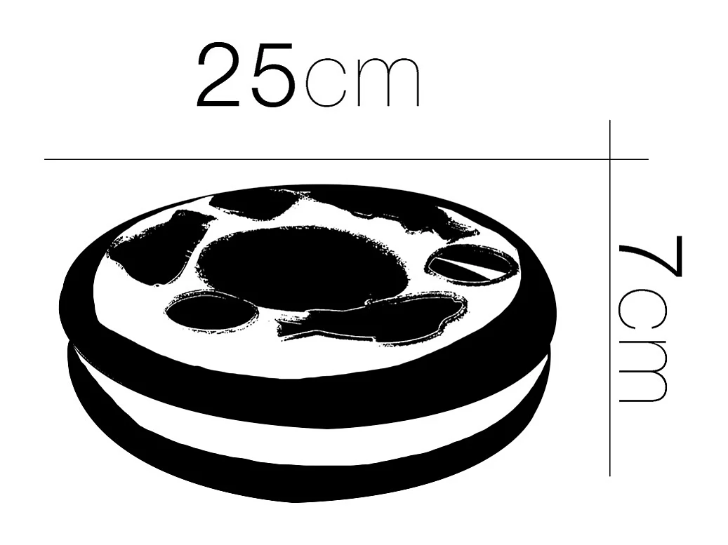 Circuit de jeu pour chat, jouet interactif d'intérieur avec souris et balles pour chat coloris bleu - Diamètre 25 x Hauteur 7 cm