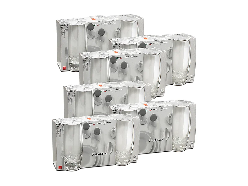 Lot de 18 verre à liqueur, verre dégustation, gobelets à eau en verre, capacité 41 cl