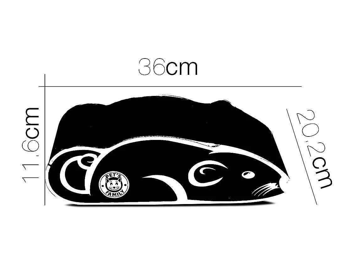 Lot de 2 grattoir à chat en forme souris, griffoir coloris gris - Longueur 36 x Profondeur 20.2 x Hauteur 11.6 cm