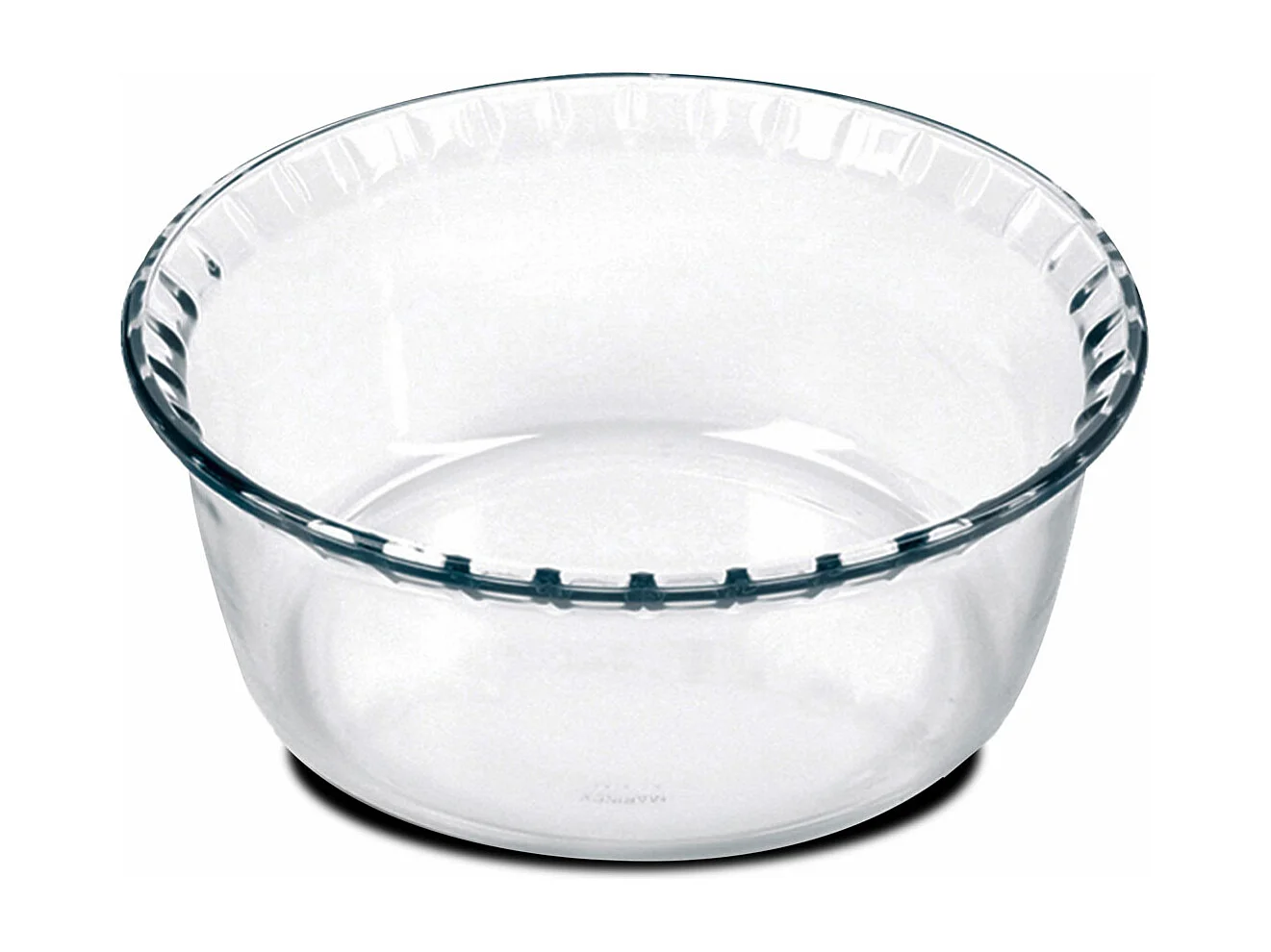 Lot de 6 moule soufflé rond, moule en verre fileté, plateau réfractaire, plat à four moule de cuisson, capacité 2.4 L - Diamètre 21.5 x Hauteur 9.8 cm